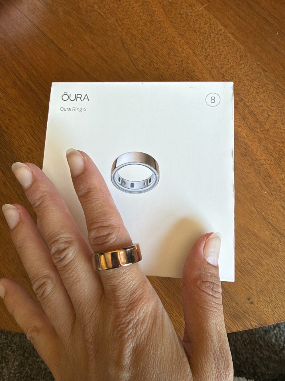 Oura Ring 4 Size 8 Gold